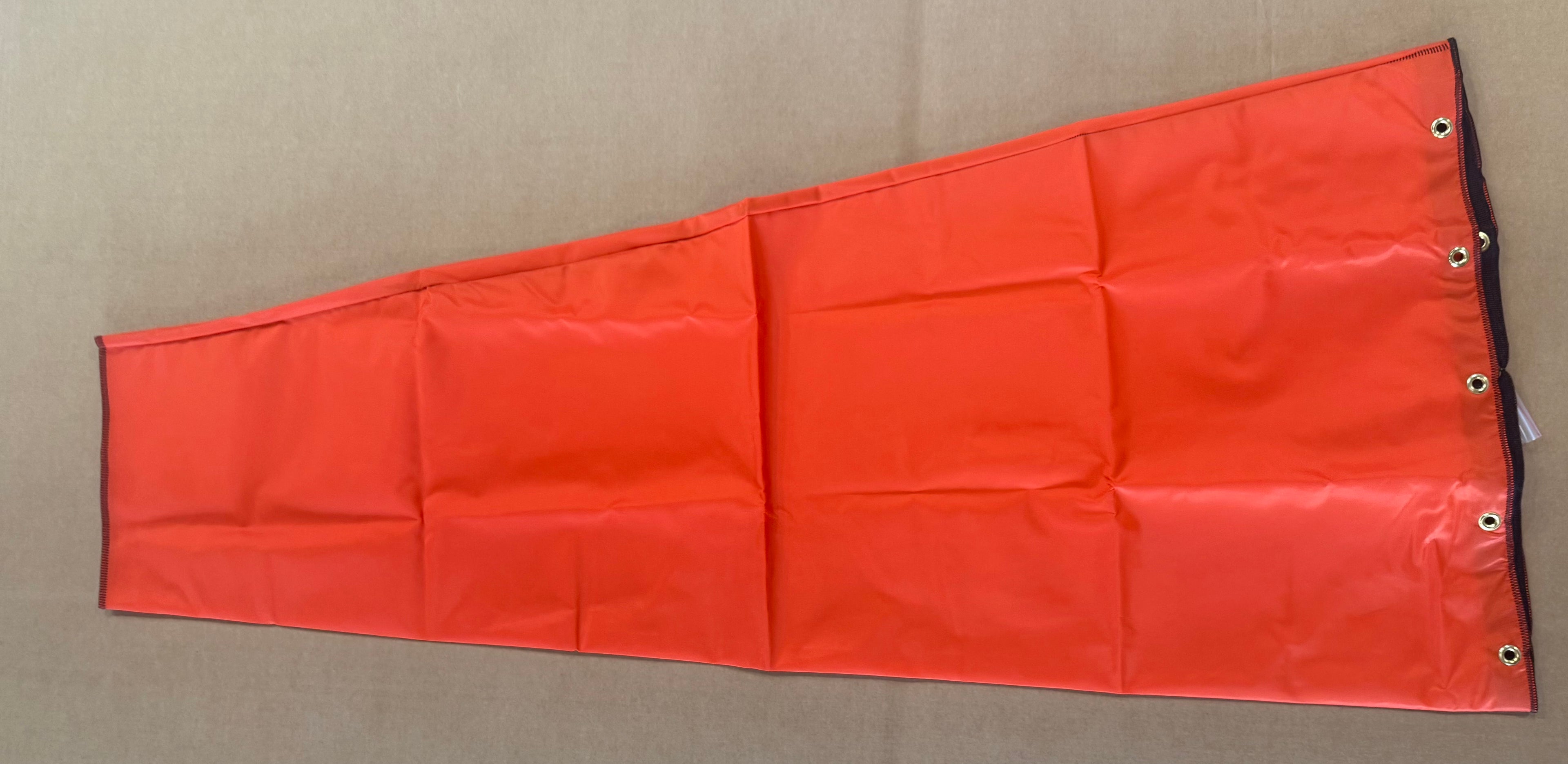 18” x 96” Orange Safety Windsock – High Visibility H2S & OSHA Compliant Wind Direction Indicator for Oilfield, Aviation & Industrial Use