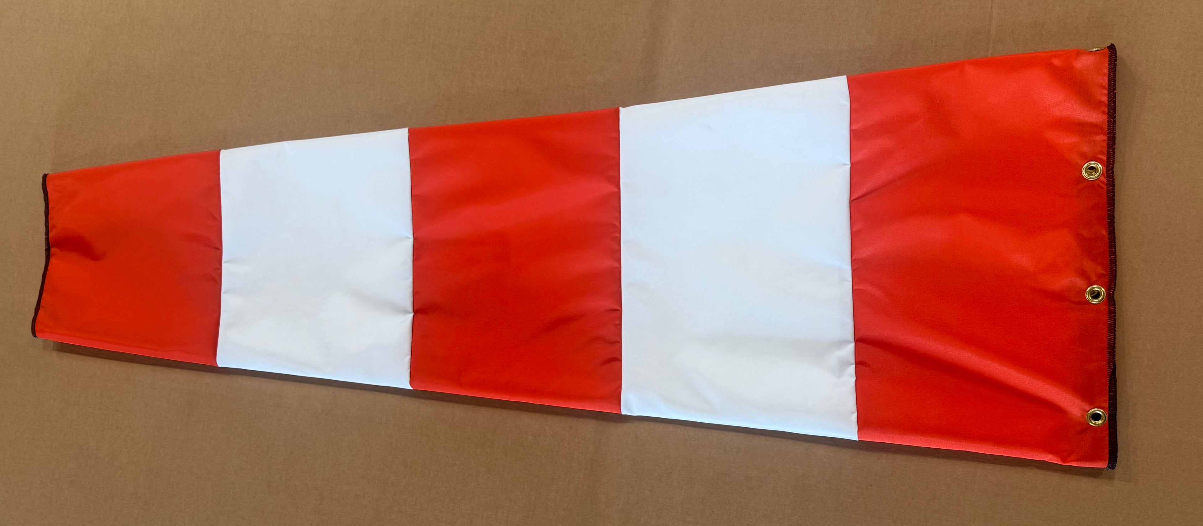 10” x 36” Orange and White Aviation Windsock – High Visibility H2S & OSHA Compliant Wind Direction Indicator for Oilfield, Aviation & Industrial Use