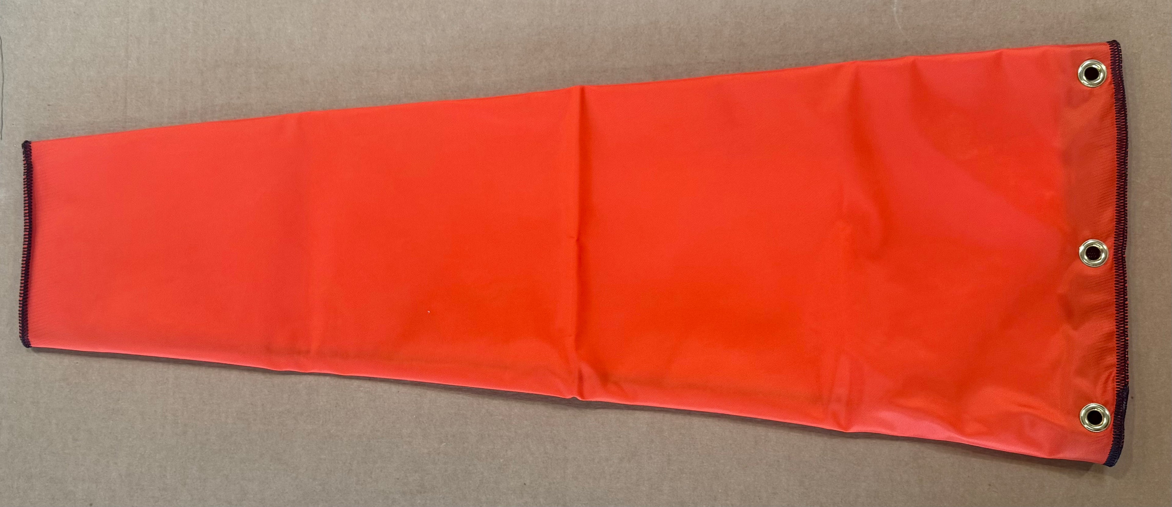 8” x 32” Orange Safety Windsock – High Visibility H2S & OSHA Compliant Wind Direction Indicator for Oilfield, Aviation & Industrial Use
